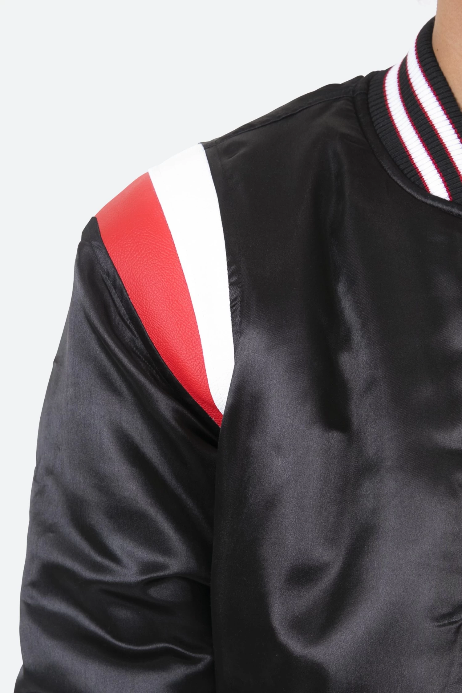Teddy Bomber Jacket - Black/Red 10 Teddy Bomber Jacket - Black/Red - Image 8