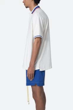 Terry Polo Shirt - Off White -clothing Terry Polo Shirt Off White 4