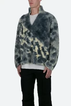 Tie Dye Sherpa Pullover - Blue/Multi -clothing Tie Dye Sherpa Pullover BlueMulti 4