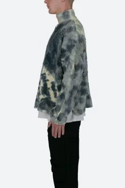 Tie Dye Sherpa Pullover - Blue/Multi -clothing Tie Dye Sherpa Pullover BlueMulti 5