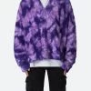 Tie Dye Sherpa Pullover - Purple 1 Tie Dye Sherpa Pullover - Purple -clothing Tie Dye Sherpa Pullover Purple