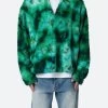 Tie Dye Sherpa Pullover Sweater - Green -clothing Tie Dye Sherpa Pullover Sweater Green