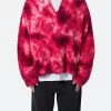 Tie Dye Sherpa Pullover Sweater - Magenta 2 Tie Dye Sherpa Pullover Sweater - Magenta -clothing Tie Dye Sherpa Pullover Sweater Magenta