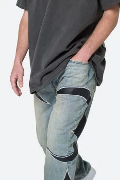 Tribal Patched Denim - Blue/Black -clothing Tribal Patched Denim BlueBlack 8