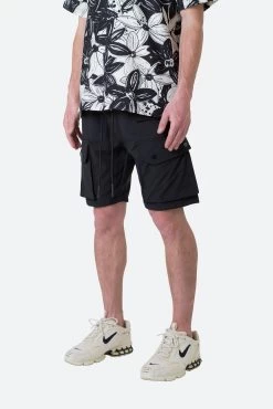 Triple Pocket Cargo Shorts - Black -clothing Triple Pocket Cargo Shorts Black 3