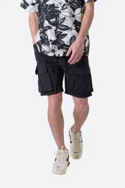 Triple Pocket Cargo Shorts - Black -clothing Triple Pocket Cargo Shorts Black 6