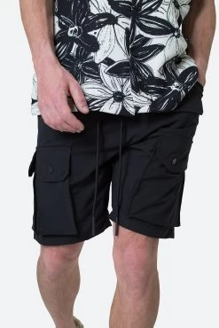 Triple Pocket Cargo Shorts - Black -clothing Triple Pocket Cargo Shorts Black 7