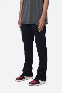 Twill Flare Cargo Pants - Black -clothing Twill Flare Cargo Pants Black 4