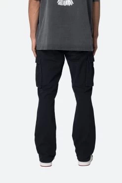 Twill Flare Cargo Pants - Black -clothing Twill Flare Cargo Pants Black 6