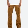Twill Flare Cargo Pants - Brown 2 Twill Flare Cargo Pants - Brown -clothing Twill Flare Cargo Pants Brown