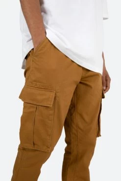 Twill Flare Cargo Pants - Brown -clothing Twill Flare Cargo Pants Brown 7