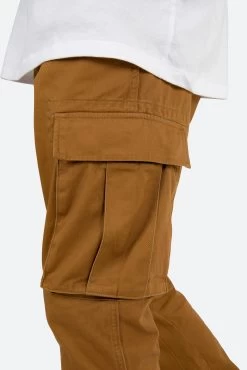 Twill Flare Cargo Pants - Brown -clothing Twill Flare Cargo Pants Brown 8