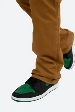 Twill Flare Cargo Pants - Brown -clothing Twill Flare Cargo Pants Brown 9