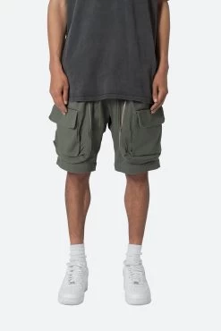 Utility Cargo Pocket Shorts - Green -clothing Utility Cargo Pocket Shorts Green 2