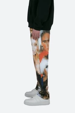 V100 Pixel Straight Denim - Multi -clothing V100 Pixel Straight Denim Multi 4