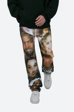 V100 Pixel Straight Denim - Multi -clothing V100 Pixel Straight Denim Multi 6