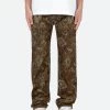 V129 Pattern Baggy Denim - Brown -clothing V129 Pattern Baggy Denim Brown