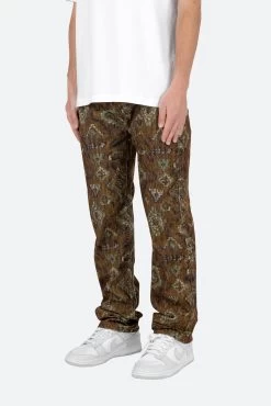 V129 Pattern Baggy Denim - Brown 13 V129 Pattern Baggy Denim - Brown -clothing V129 Pattern Baggy Denim Brown 4