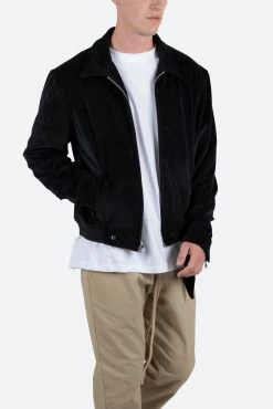 Velour Pilot Jacket - Black -clothing Velour Pilot Jacket Black 6