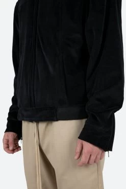 Velour Pilot Jacket - Black -clothing Velour Pilot Jacket Black 8