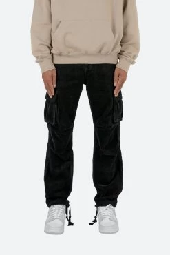 Vintage Corduroy Cargo Pants - Black