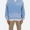 Vintage Henley Crewneck - Light Blue