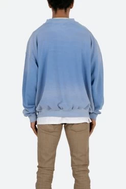 Vintage Henley Crewneck - Light Blue -clothing Vintage Henley Crewneck Light Blue 5