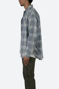 Vintage Plaid Shirt - Blue/White 13 Vintage Plaid Shirt - Blue/White -clothing Vintage Plaid Shirt BlueWhite 4