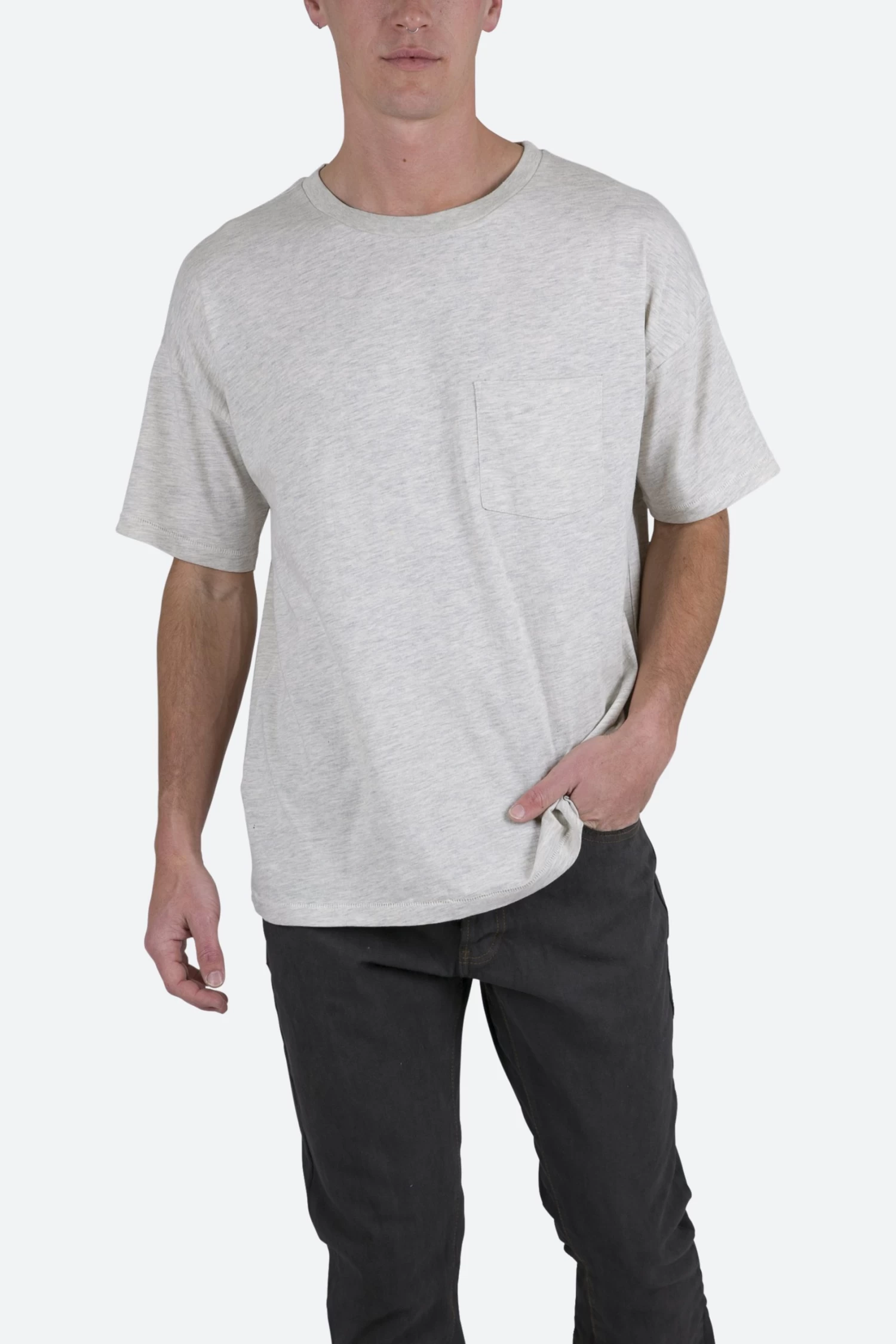 Vintage Pocket Tee - Grey 7 Vintage Pocket Tee - Grey - Image 6