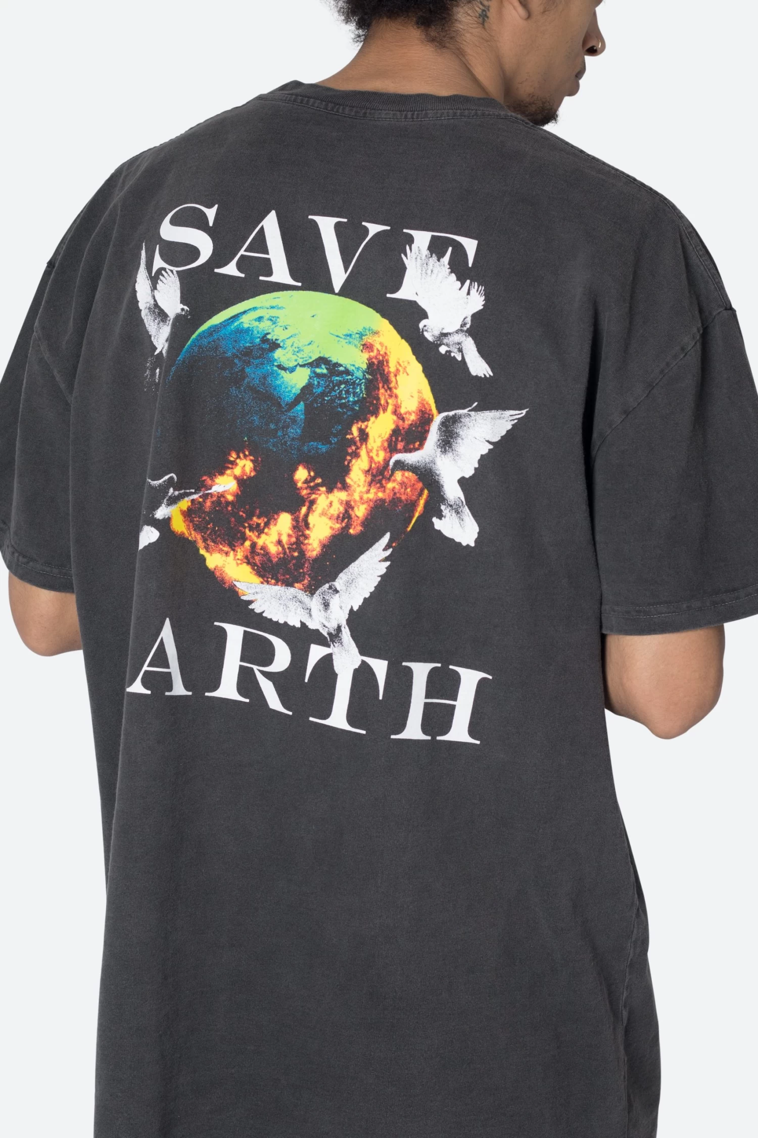 Vintage Save Earth Tee - Black 4 Vintage Save Earth Tee - Black - Image 2