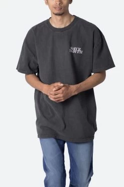 Vintage Save Earth Tee - Black 16 Vintage Save Earth Tee - Black -clothing Vintage Save Earth Tee Black 7