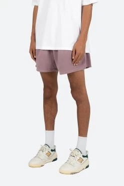 Vintage Washed Sweatshorts - Purple -clothing Vintage Washed Sweatshorts Purple 4