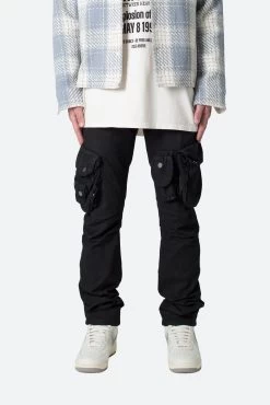 Waxed Denim Cargo Pants - Black -clothing Waxed Denim Cargo Pants Black 3