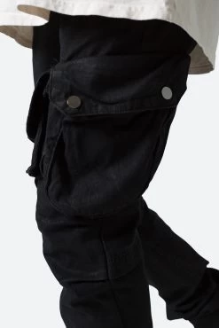 Waxed Denim Cargo Pants - Black -clothing Waxed Denim Cargo Pants Black 7