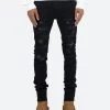 X165 Paisley Skinny Denim - Black/Black -clothing X165 Paisley Skinny Denim BlackBlack