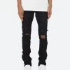 X201 Rhinestone Skinny Denim - Black -clothing X201 Rhinestone Skinny Denim Black