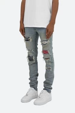 X214 Skinny Denim - Blue -clothing X214 Skinny Denim Blue 3