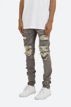 X284 Moto Skinny Denim - Grey/Blue -clothing X284 Moto Skinny Denim GreyBlue 6