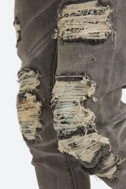 X284 Moto Skinny Denim - Grey/Blue -clothing X284 Moto Skinny Denim GreyBlue 9