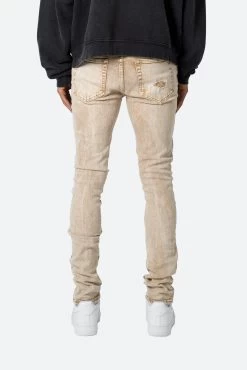 X369 Stretch Skinny Denim - Khaki -clothing X369 Stretch Skinny Denim Khaki 5