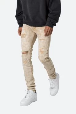 X369 Stretch Skinny Denim - Khaki -clothing X369 Stretch Skinny Denim Khaki 6