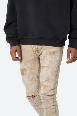 X369 Stretch Skinny Denim - Khaki -clothing X369 Stretch Skinny Denim Khaki 7