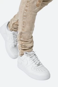 X369 Stretch Skinny Denim - Khaki -clothing X369 Stretch Skinny Denim Khaki 9