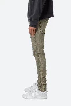 X369 Stretch Skinny Denim - Olive 14 X369 Stretch Skinny Denim - Olive -clothing X369 Stretch Skinny Denim Olive 5