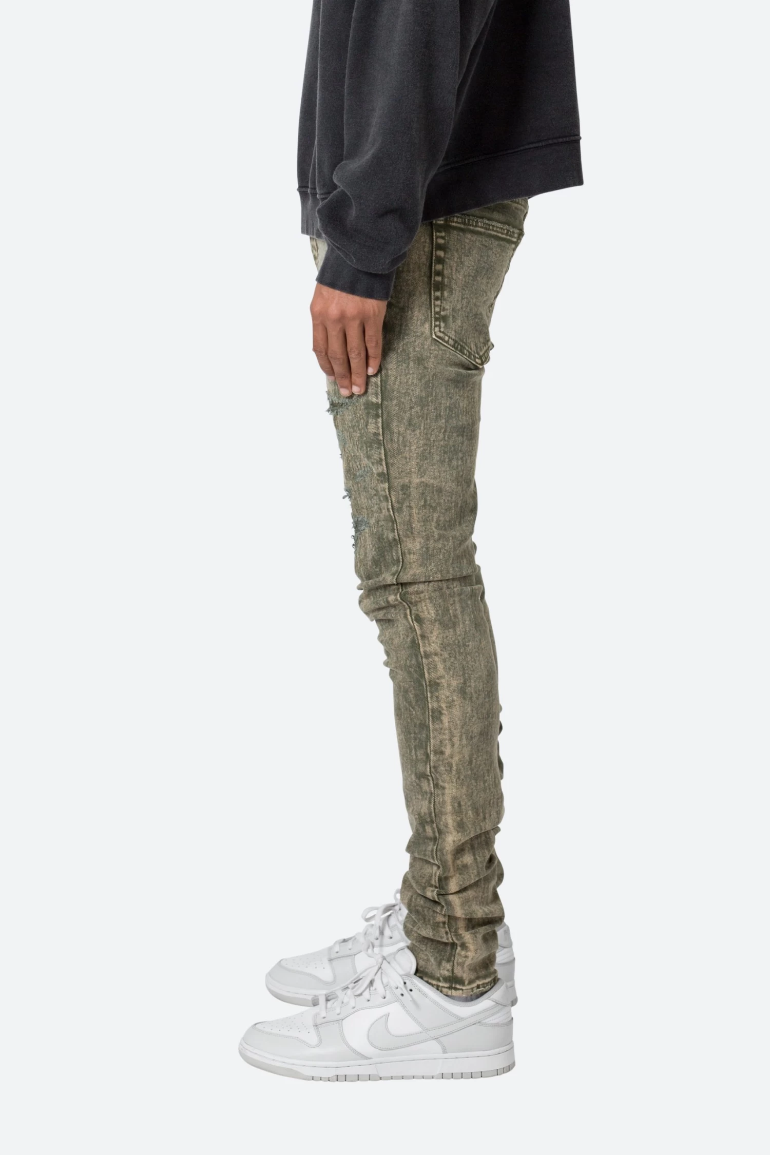X369 Stretch Skinny Denim - Olive 7 X369 Stretch Skinny Denim - Olive - Image 5