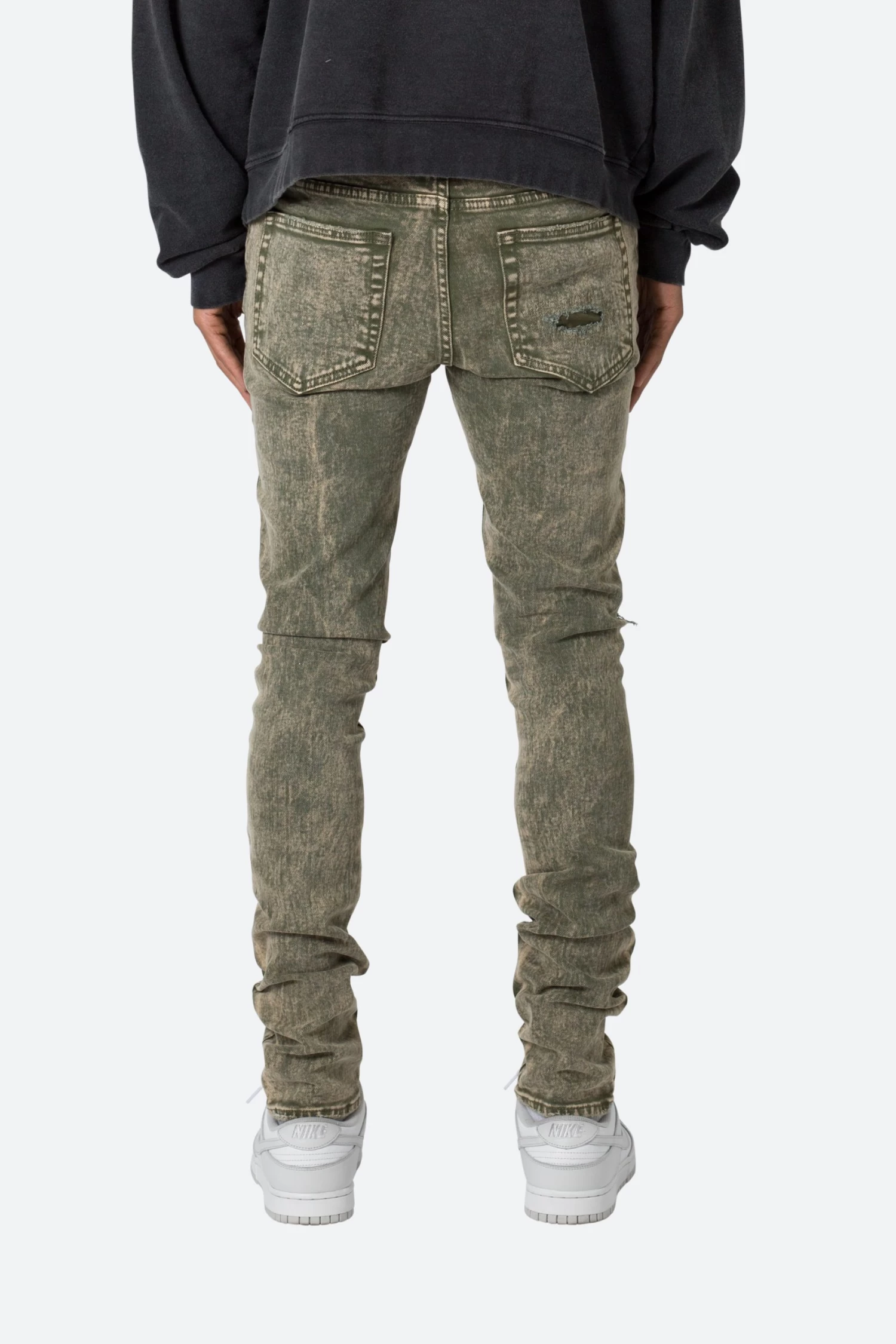 X369 Stretch Skinny Denim - Olive 8 X369 Stretch Skinny Denim - Olive - Image 6