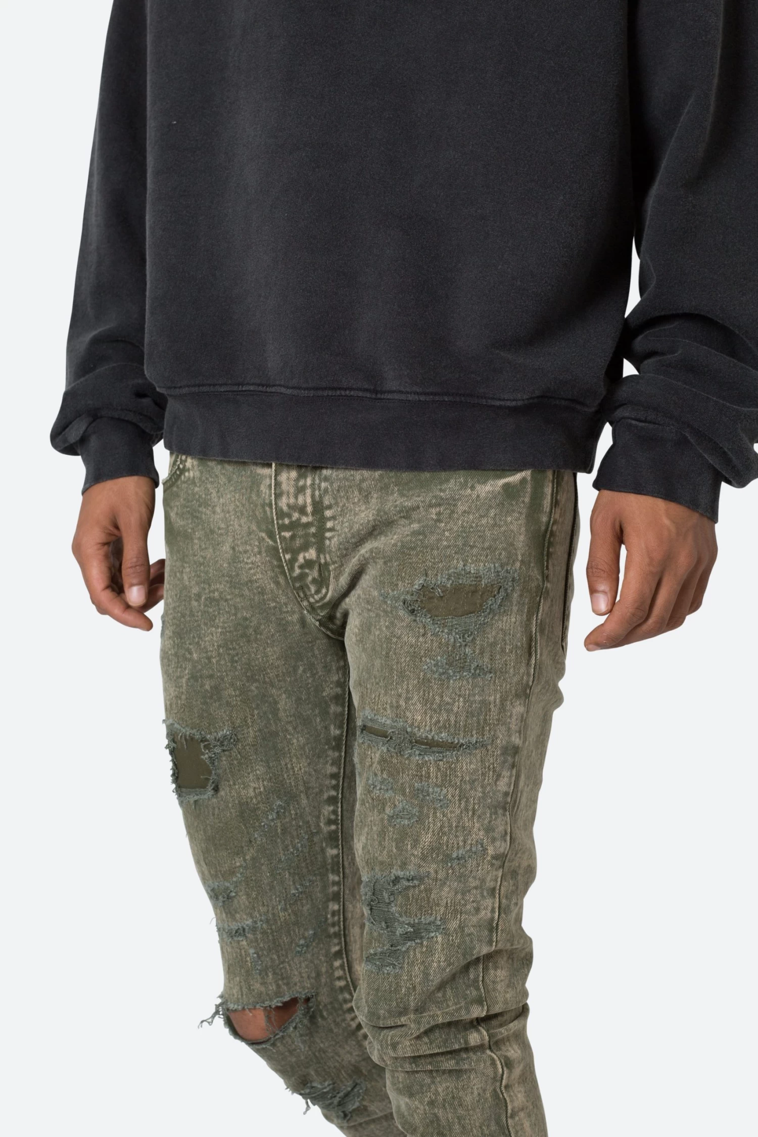 X369 Stretch Skinny Denim - Olive 9 X369 Stretch Skinny Denim - Olive - Image 7