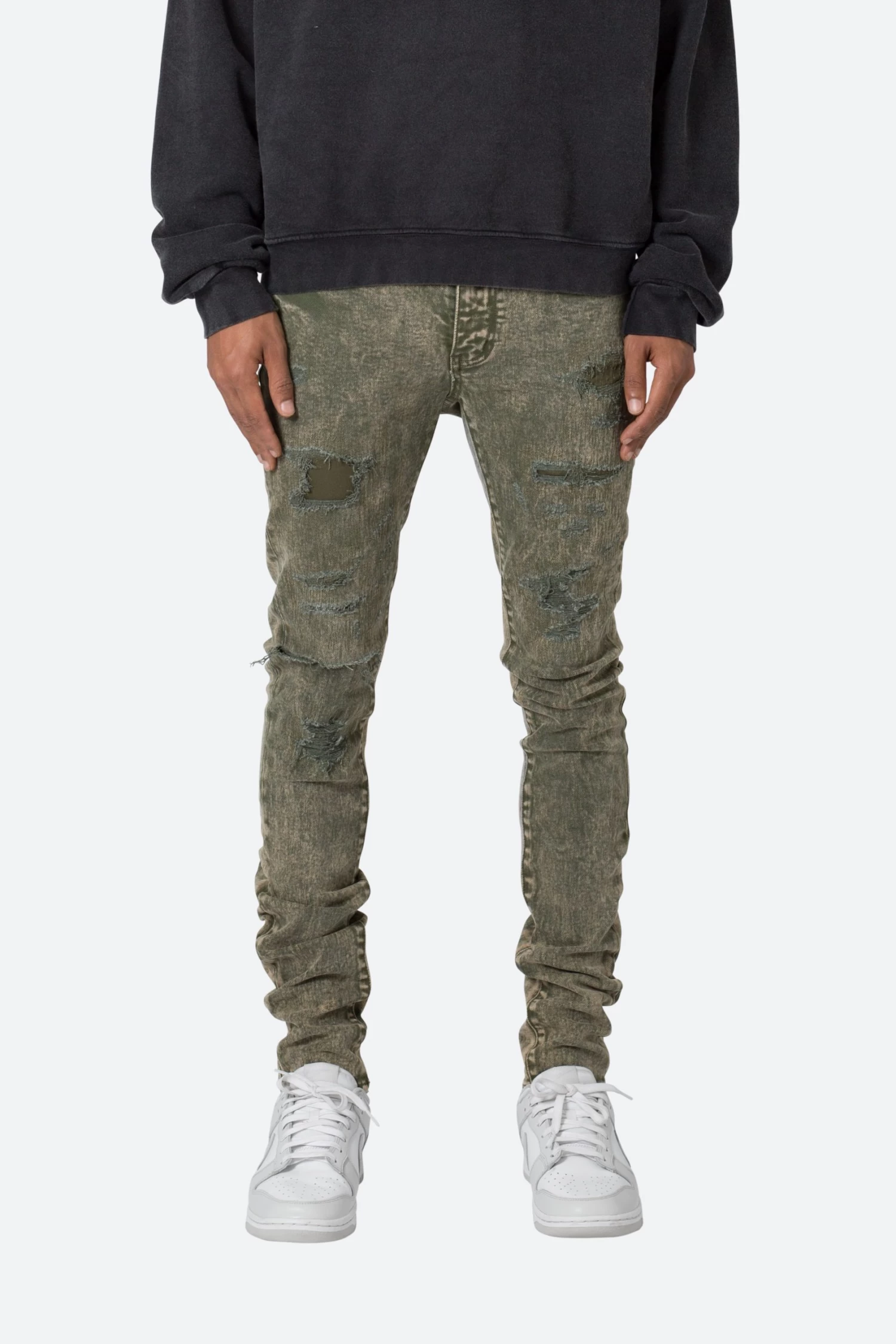 X369 Stretch Skinny Denim - Olive 3 X369 Stretch Skinny Denim - Olive