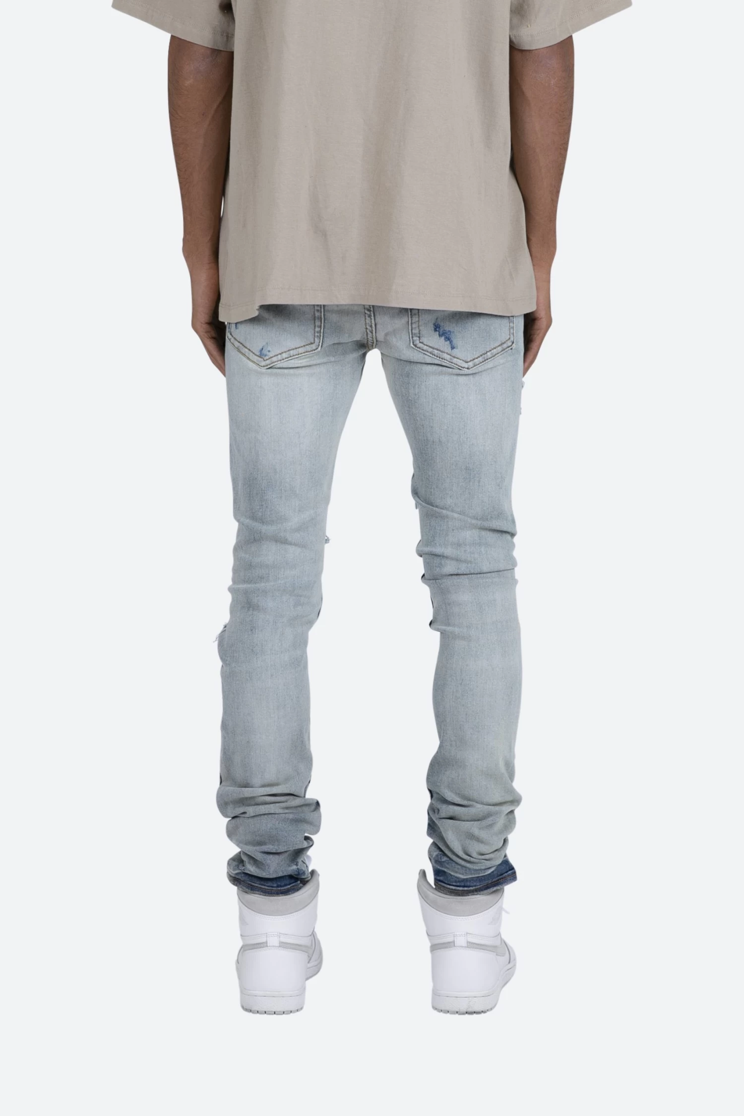 X408 Repaired Skinny Denim - Blue 7 X408 Repaired Skinny Denim - Blue - Image 5