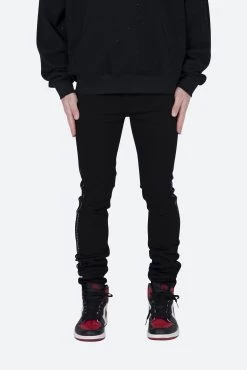 X457 Rhinestone Skinny Denim - Black